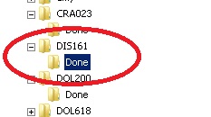 Done subfolder on server