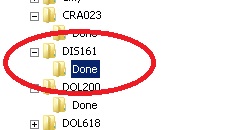 Done subfolder on server